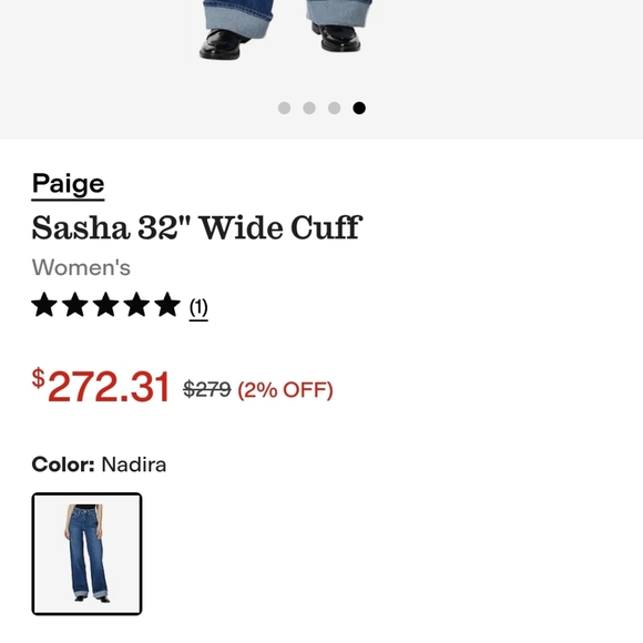 Paige Sasha 32 Wide Cuff Ladies High Rise 23 Medium Wash EUC - Picture 5 of 14